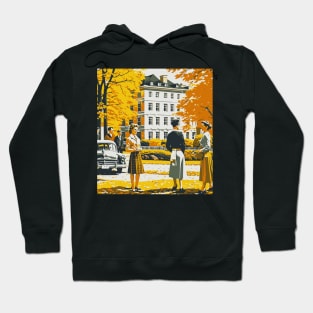 Mid-Century Campus in Autumn Hoodie